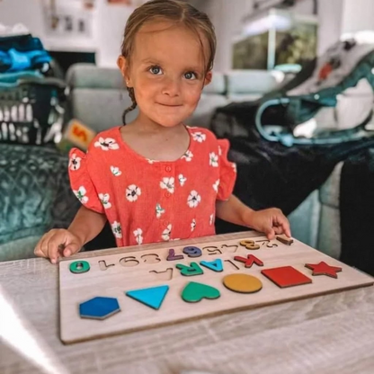 Puzzle prénom bébé en bois éco-responsable – Édition Premium